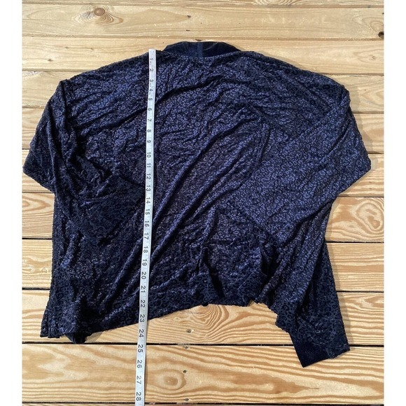 NEW Isaac Mizrahi Live Mixed Media Cardigan Size Large Women’s Black - Picture 5 of 8